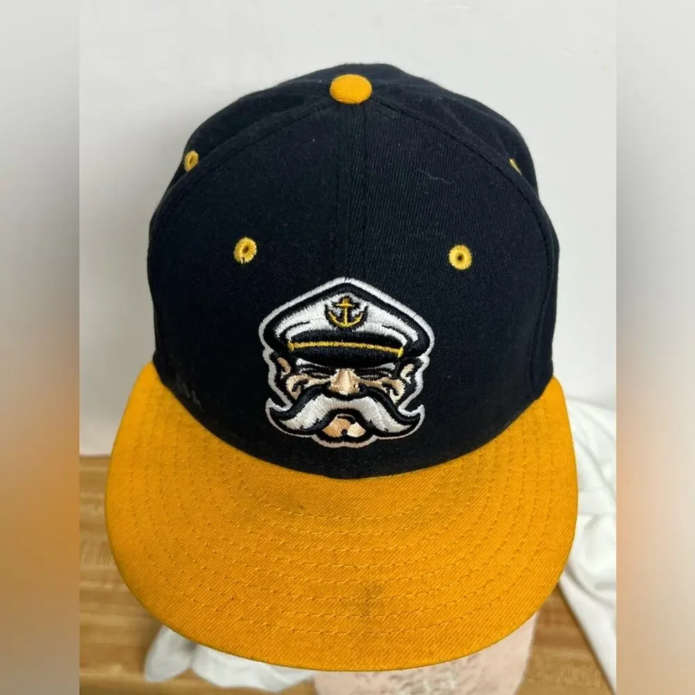 Professional Wool New Era On Field Baseball Hat Lake County Captains Game Used